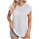 thumbnail image 2 of Fiudx Camisas para Mujer Camiseta Lisa con Cuello Redondo para Mujer, Top Informal con Bolsillo, Tops de Manga Corta con Cuello Redondo para Mujer, 2 of 4