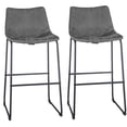 thumbnail image 1 of AmeriHome BSLCGSET Classic Gray Faux Leather Bar Chair Set, 1 of 1