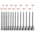 thumbnail image 6 of GLFSIL 150mm Long 6mm-19mm Hexagon Nut Driver Drill Bit Socket Wrench Extension Sleeve, 6 of 7