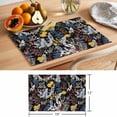 thumbnail image 6 of Wildflowers Blossom Placemats Set of 8 Black Spring Garden Botanical Floral Place Mats Indoor Wipeable Table Mats Washable Cloth Dining Table Placemats for Kitchen Holiday Party Home Decor 13x19 Inch, 6 of 9