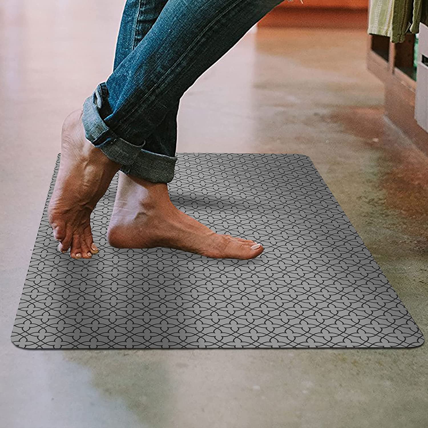 Floor Mat, UltraThin Kitchen Rug with NonSlip Rubber Backing