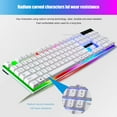 thumbnail image 2 of Gaming Keyboard Mouse Combo LED RGB Backlit 104 Keys USB Wired Wrist Rest Keyboard Sets for PS4/PS3/Xbox One And 360,White, 2 of 7