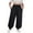 Black, variant on Plus Size Women's Elastic Waist Sweatpants with Pockets, Loose Fit Long Casual Sport Pants for Daily Wear, Workout, Gym, Lounge, and Outdoor Activities Beige L