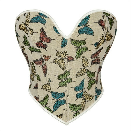 FJHNGBDH Womens Fashion Corset Top Sexy Backless Bustier Shapewear Lingerie Waist Push Up Bodysuit Strapless Sweetheart Neck Boned Body Shaper Party Crop Top