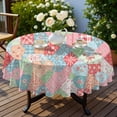 thumbnail image 4 of Pioneer Flower Floral Print Pattern Round Tablecloth 60 X 60 Inch, Wrinkle Resistant Wipeable Table Cloth for Kitchen Dining Picnic Patio Party, 4 of 6