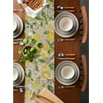 thumbnail image 5 of Table Runner Dresser Scarf 13 x 70 Inch Summer Watercolor Yellow Lemon Old Newspaper Table Runners Non-Slip Heat Kitchen Dining Table Decor for Indoor Outdoor Home Party Decoration, 5 of 7