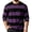 Purple #112, variant on Men's Fall Winter Crewneck Striped Knit Pullover Sweater, Loose Fit Color Block Knit Long Sleeve Casual Top for Daily Wear , S