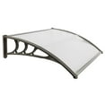 thumbnail image 4 of Canddidliike 40"×30" Polycarbonate Window Door Awning Canopy - White & Gray, 4 of 7