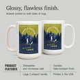 thumbnail image 4 of 15 fl oz Ceramic Mug, Bluestone Lake, WV, Lake Life Series, Wake and Paddle, Landscape With Trees, Dishwasher & Microwave Safe, 4 of 5