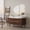 Walnut,White, variant on 35" Waterproof Modern Freestanding Vanity Cabinet, Modern Bathroom Cabinet with soft-close drawers, Freestanding Vanity with sintered stone top for bathroom renovation, White,Wood