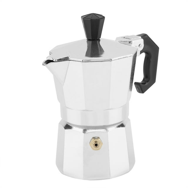 MAGT Cafetière Pot Isolant 30mL 1 Tasse en Aluminium De Type Italien Moka Pot Espresso Cafetière Résistante À La Chaleur Et Isolante Utilisation for Les Bureaux À Domicile