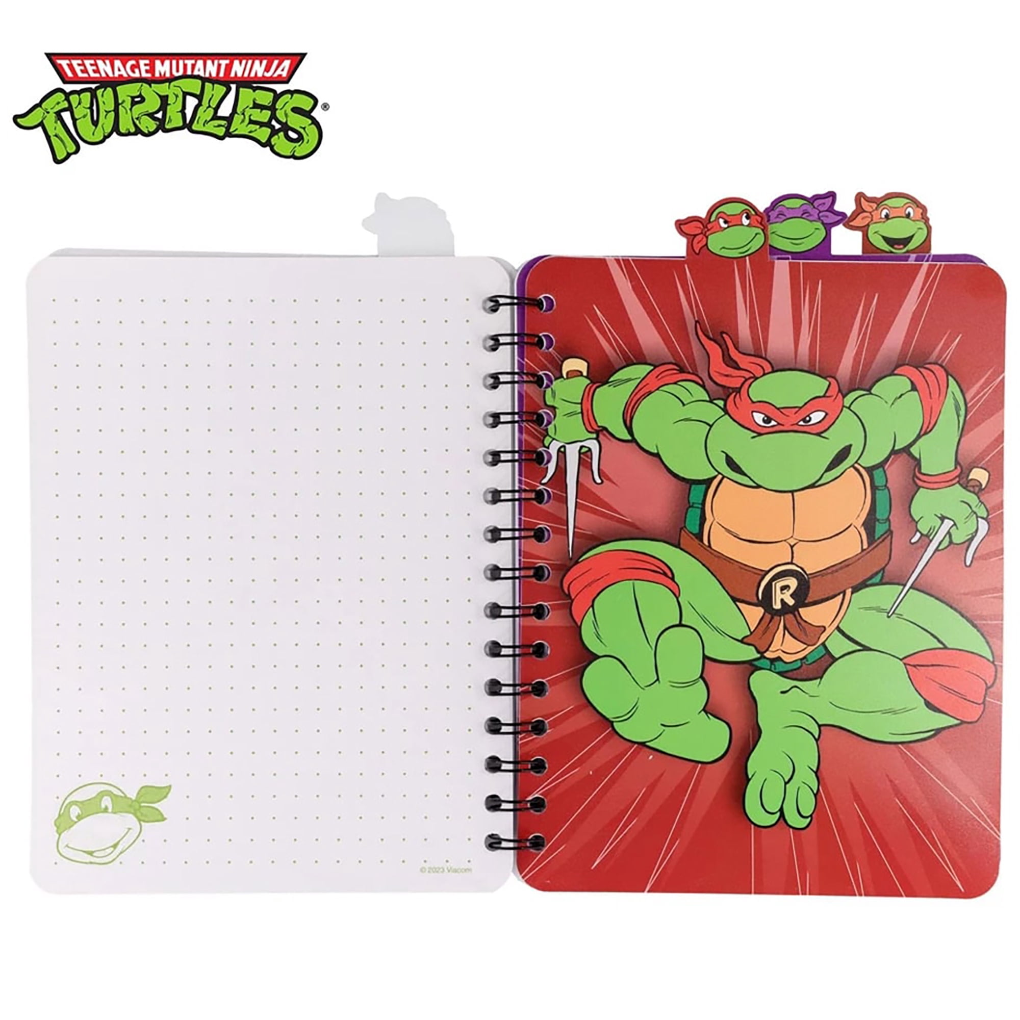 Inkology: 4 Tab Journal: Teenage Mutant Ninja Turtles - 160 Dot Pages, TMNT Spiral Notebook, Character Dividers, Writing-Notes-Dreams-Doodles, Kids 3+