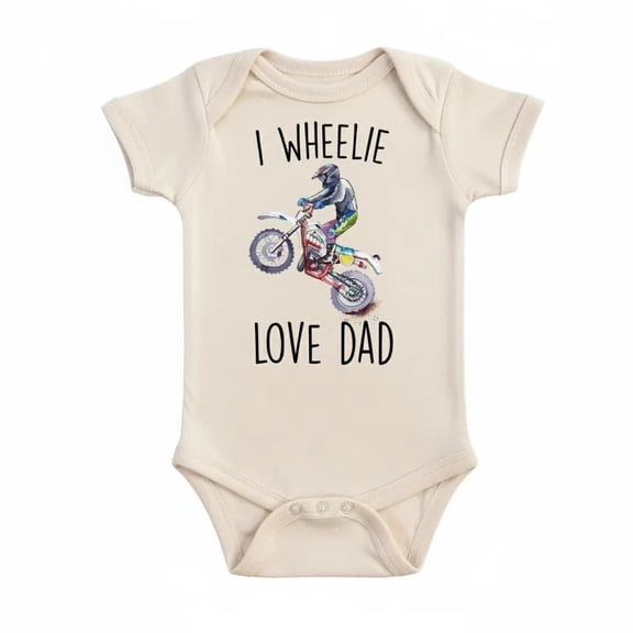 Dirt Bike Wheelie Newborn Baby Bodysuit