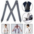 thumbnail image 1 of Estbridge Bretelles à Clip Robustes pour Hommes Bretelles Ajustables à Dos en X pour Hommes avec Clips pour le Travail, Mariage, Fête, 1 of 6