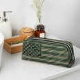 thumbnail image 7 of Uemuo Jungle Green Camo USA Flag Printed Leather Pencil Case, Pencil Pouch, Portable Pencil Bag, Pen Case for& Office, 7 of 7