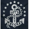thumbnail image 2 of Let's Get Wrecked Summer Beach Anchor Plus Size Long Sleeve Graphic Tee Shirt Brisco Brands 2X, 2 of 5