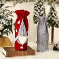 thumbnail image 3 of 4 Uds. Fundas para botellas de vino de gnomo navideño, bolsas para botellas de vino hechas a mano, decoraciones para fiestas de mesa, regalo Rojo Verde, 3 of 5