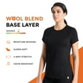 thumbnail image 4 of Avalanche Women's Crewneck Breathable Wool Blend Short Sleeve Base Layer Top, 4 of 4