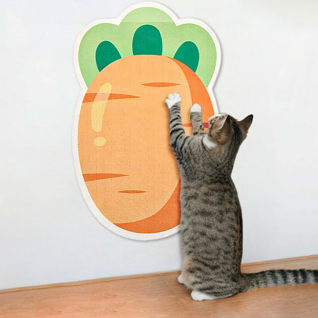 Grattoir Mural Double Bande pour Chats d'Intérieur avec Support Solide