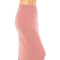 thumbnail image 5 of Women's Casual High Waist Back Slit Solid Bodycon Pencil Midi Skirt S-3XL, 5 of 6