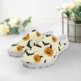 thumbnail image 3 of POLERO Womens Black Bat and Pumpkin Mules Shoes Cute Halloween Shoes for Ladies Mother, Slip On Open Back Casual Shoes for Holiday Party, 3 of 7