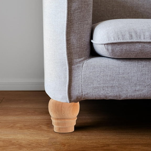 HEMOTON Wooden Furniture Legs for DIY Replacement Khaki Solid Wood Couch Risers with Exquisite Craftsmanship