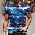 thumbnail image 5 of Men's Patriotic Pocket Detail T-Shirt, V-Neck Short Sleeve Shirt with Independence Day Theme ,Blue L, 5 of 5