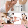 thumbnail image 3 of YBQF 120 Pcs Compressed Facial Sponges with Container Face Sponge Disposable Sponge Pads for Washing Face Cleansing Exfoliating Esthetician Makeup Removal(White, Heart), 3 of 5