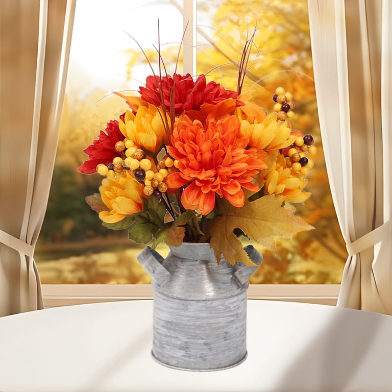 Pklyzj 12in Fall Artificial Sunflower Centerpieces with Metal Pot, Fall  Table Centerpieces Faux Sunflower Potted Plants Silk Flowers Floral  Arrangement for Autumn Harvest Home Decoration - Walmart.com