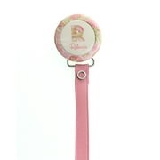 Personalized Name Pink Paisley Pacifier Clip