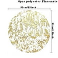 thumbnail image 1 of 20pcs Gold Round Foil Table Mat Table Place Mats Tea Dining Tableware Mats Pads Wedding Birthday Home Party Table Decoration Gold (20pcs), 1 of 6