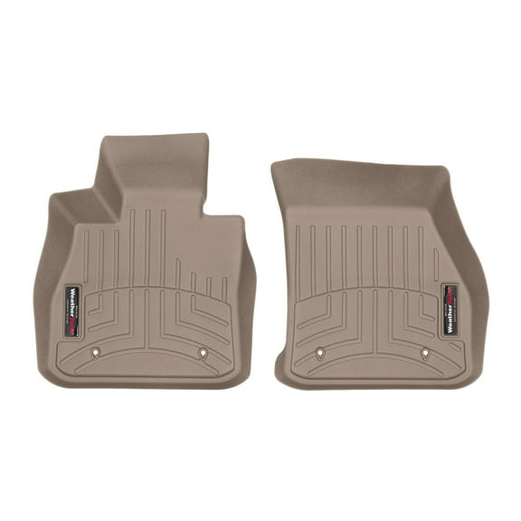 WeatherTech Custom Fit FloorLiners compatible with 2017-2024 MINI Clubman - 1st Row (Driver & Passenger), Tan