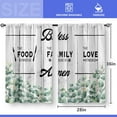thumbnail image 3 of Country Eucalyptus Leaves Kitchen Curtains - Plant Farmhouse Rustic Botanical Short Cafe Tier Curtains Decor for Living Dining Room Rod Pocket Window Drapes 36 Inch Length 2 Panels 28"x36", 3 of 5