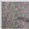 thumbnail image 4 of Soimoi Patchwork Printed, Japan Crepe SatinFabric, by The Yard 54 Inch Wide, Decorative Sewing Fabric for Dresses Kimonos Gowns, Peach, 4 of 5
