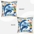 thumbnail image 3 of Kll Marine Animals Decorative Throw Pillow Covers Velvet Soft For Couch Sofa Bedroom Living Room Outdoor -18"X18", 3 of 8