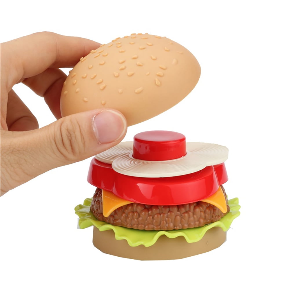 KIDS PRETEND PLAY TOY SIMULATION HAMBURGER FRENCH FRIES ASSEMBLED FOOD EDUCATION 