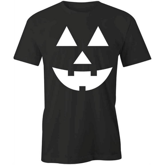Pumpkin Face T-Shirt | Cute Autumn Black Tee Gift