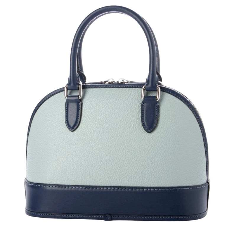 Coach Women's Sabrina Colorblock Satchel Bag in Pebbled Leather