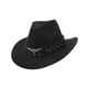 thumbnail image 4 of Sombrero de vaquero Yinane Sombrero de Accesorios Novedad Casual Adultos con protección solar negro, 4 of 8