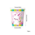 thumbnail image 2 of dajkiuy 10 Pcs Easter Paper Cups,Disposable Cups,Easter Themed Tableware Set Disposable for 10 Guests Easter Party Decorations (8x5x3 inches,Pink), 2 of 6
