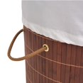 thumbnail image 3 of vidaXL Bac à Linge en Bambou Rond Marron, 3 of 5