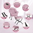thumbnail image 4 of QinaQin Sillón lazy ergonómico con reposapiés plegable, funda removible y lavable, ideal para lectura y espacios pequeños, 4 of 8
