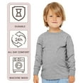 thumbnail image 7 of BELLA + CANVAS Toddler Jersey Long Sleeve Crewneck T-Shirt Crafts and DIY Tee (Pink, 5T), 7 of 7