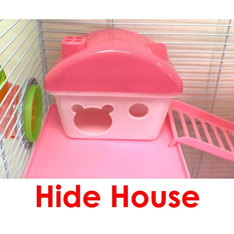 Mouse cage 40, 39 x 26 x height 22 cm, pink for mice AP-ZO-205170RO