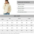 thumbnail image 2 of Fall Sweaters for Women Turtleneck Knit Sweater Long Sleeves Pullover Plaid Side Split Checked Outwear Loose Fit Tops, 2 of 7