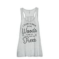 thumbnail image 1 of I Took A Walk In The Woods And Came Out Taller Than The Trees Women's Fashion Sleeveless Flowy Racer, 1 of 5