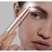 2021 Upgraded | Rechargeable Eyebrow trimmer for women & men, Painless & Portable & Precision Electric Trimmer with LED Light, Eyebrow Hair Remover, Eyebrow Razor | Rose Gold