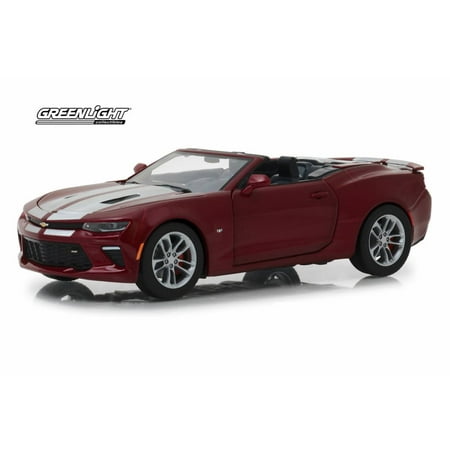 2017 Chevy Camaro SS Hard Top Convertible, Garnet Red Tincoat - Greenlight 18245 - 1/24 scale Diecast Model Toy