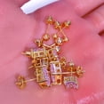 thumbnail image 4 of 6 Pairs 14K Gold Plated Stud Earrings Set, Hypoallergenic Cubic Zirconia Earrings for Women and Men, 4 of 10