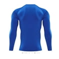 thumbnail image 4 of Fabrcox Men Muscle Shirt Quick Dry Crew Neck Men Long Sleeve Shirts Slim Fit Breathable Basic Gym Fitness Men's Workout Shirts Blue XL, 4 of 9